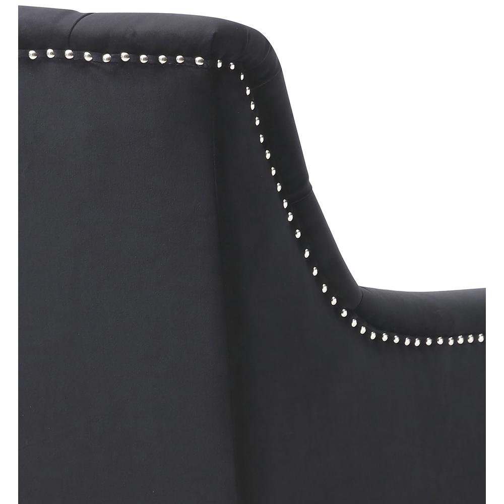 Dania Black Upholstered Accent Chair. Picture 6