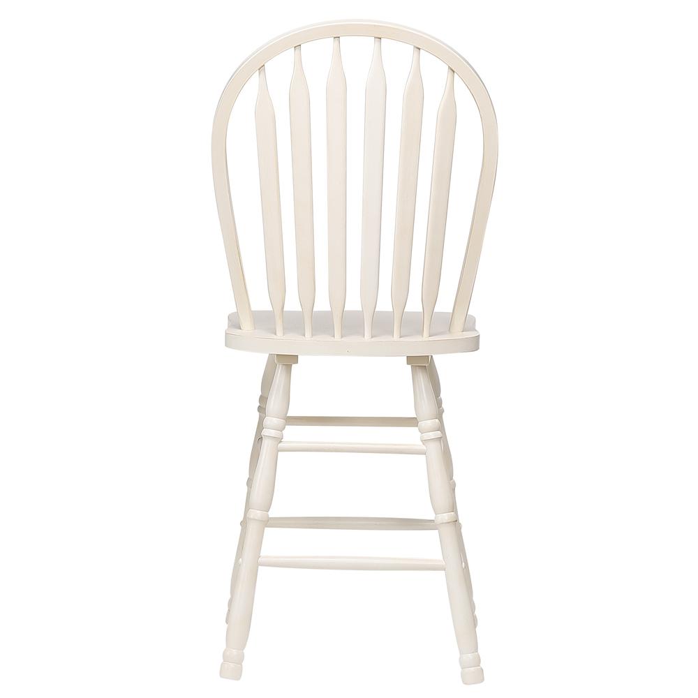 Andrews 45 in. Distressed Antique White High Back Bar Stool (Set of 2). Picture 3