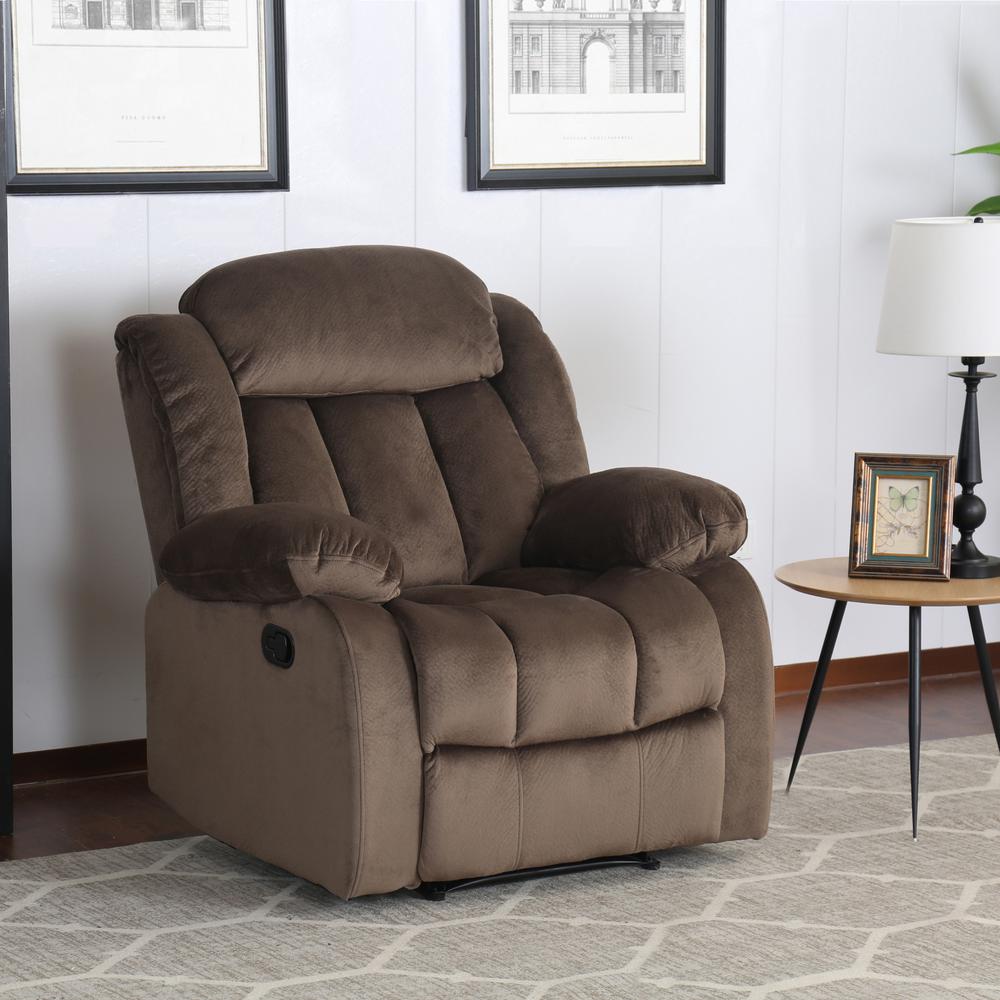 Teddy Bear Cocoa Brown Reclining Chair. Picture 3