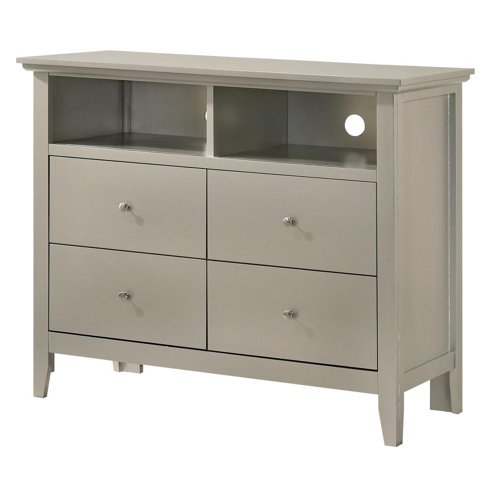 Hammond Silver Champagne 4 Drawer Chest of Drawers (42 in L. X 18 in W. X 36 in H.). Picture 1
