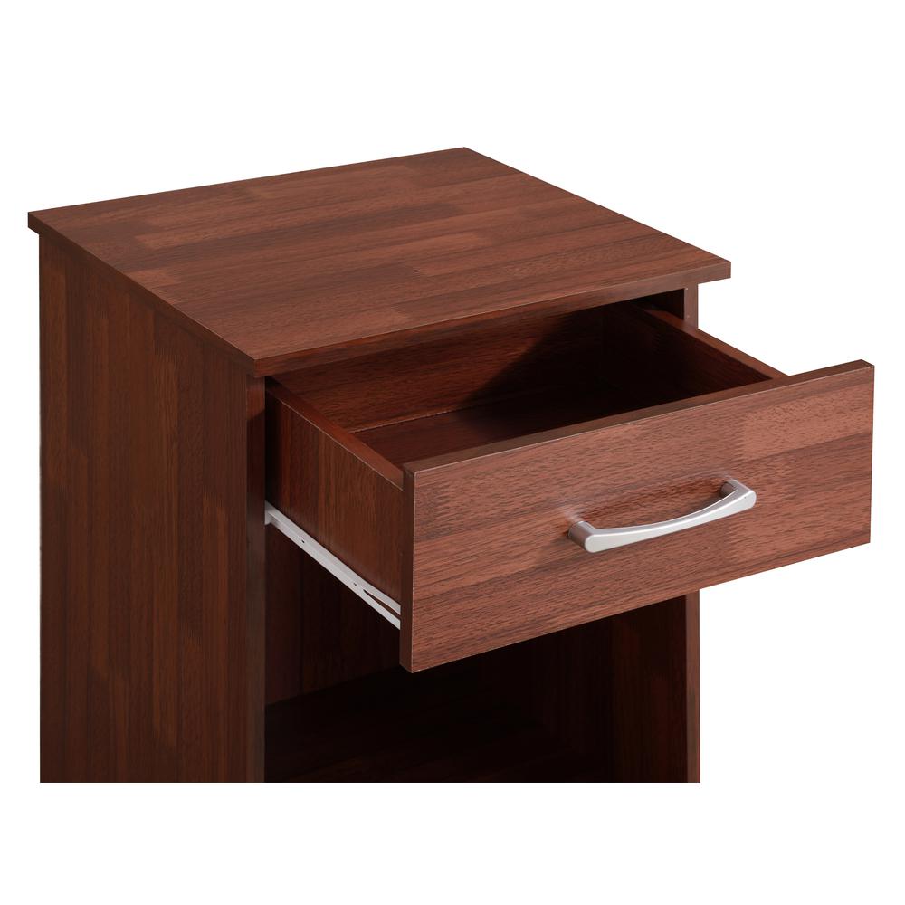 Lindsey 1-Drawer Cherry Nightstand (24 in. H x 16 in. W x 18 in. D). Picture 3