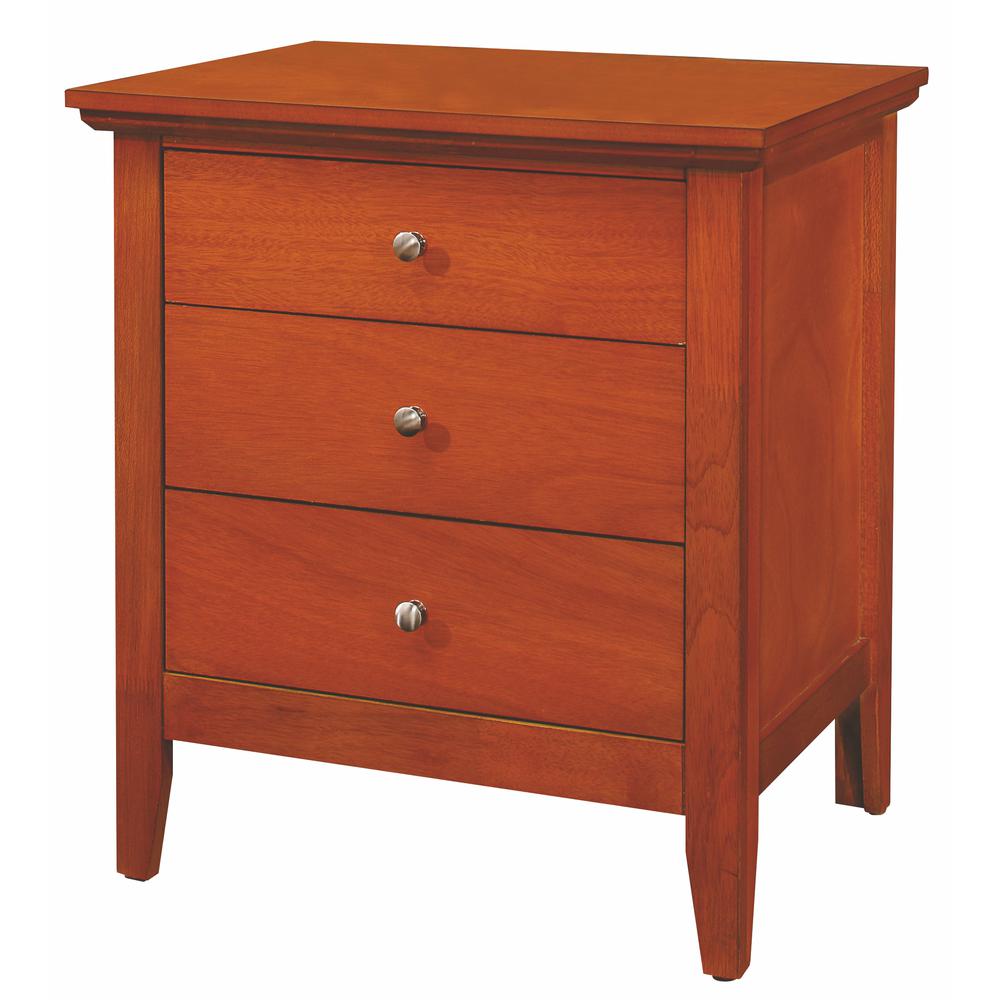 Hammond 3-Drawer Oak Nightstand (26 in. H x 18 in. W x 24 in. D). Picture 1