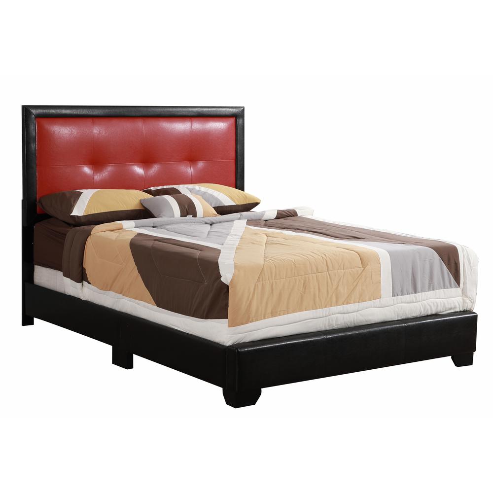 Panello Black and Red King Panel Beds. Picture 2
