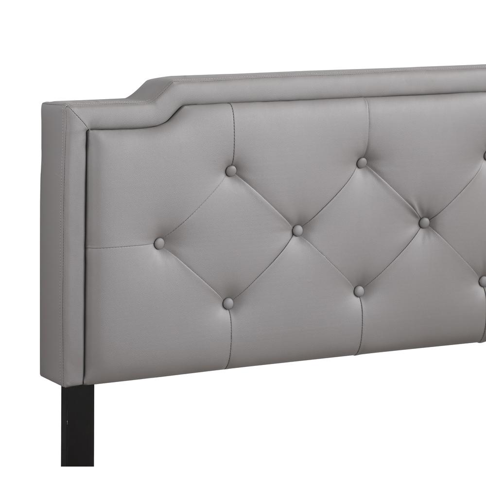 Deb Light Grey Adjustable Queen Panel Bed. Picture 4