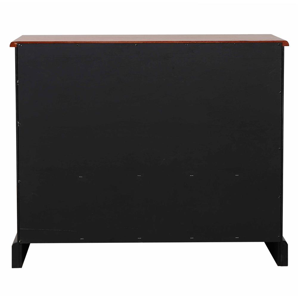 Black Cherry Selections Distressed Antique Black with Cherry Buffet with Solid Wood and Drawer. Picture 5