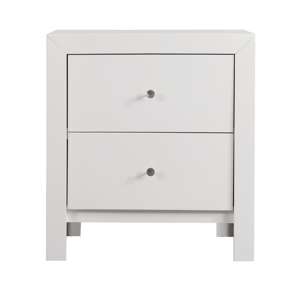 Burlington 2-Drawer White Nightstand (25 in. H x 17 in. W x 22 in. D). Picture 1