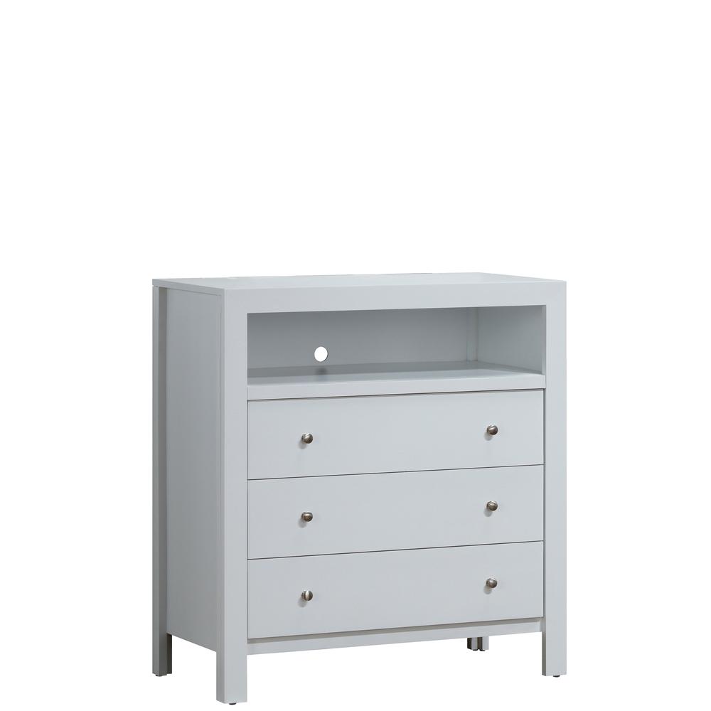 Burlington White 3 Drawer Chest of Drawers (34 in L. X 17 in W. X 36 in H.). Picture 2