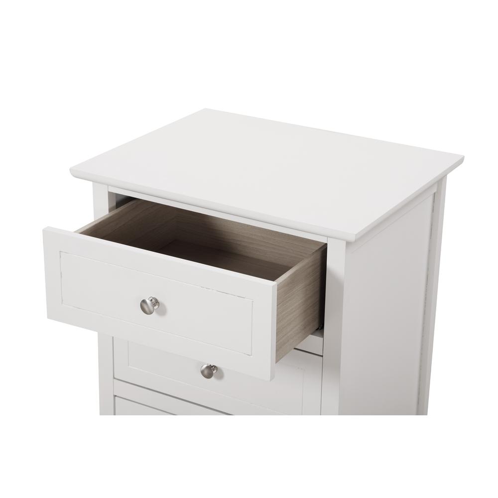 Daniel 3-Drawer White Nightstand (25 in. H x 15 in. W x 19 in. D). Picture 3