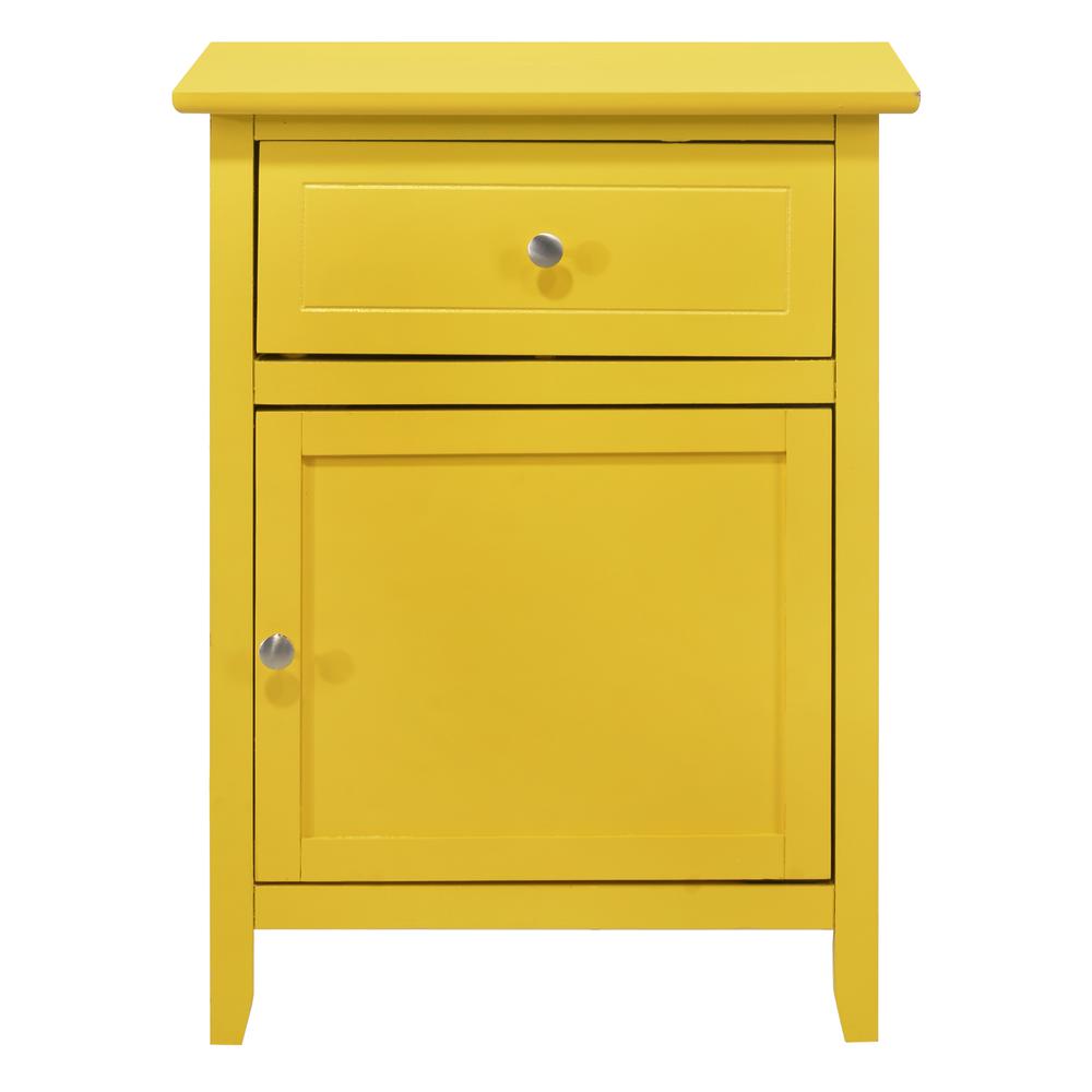 Lzzy 1-Drawer Yellow Nightstand (25 in. H x 15 in. W x 19 in. D). Picture 1