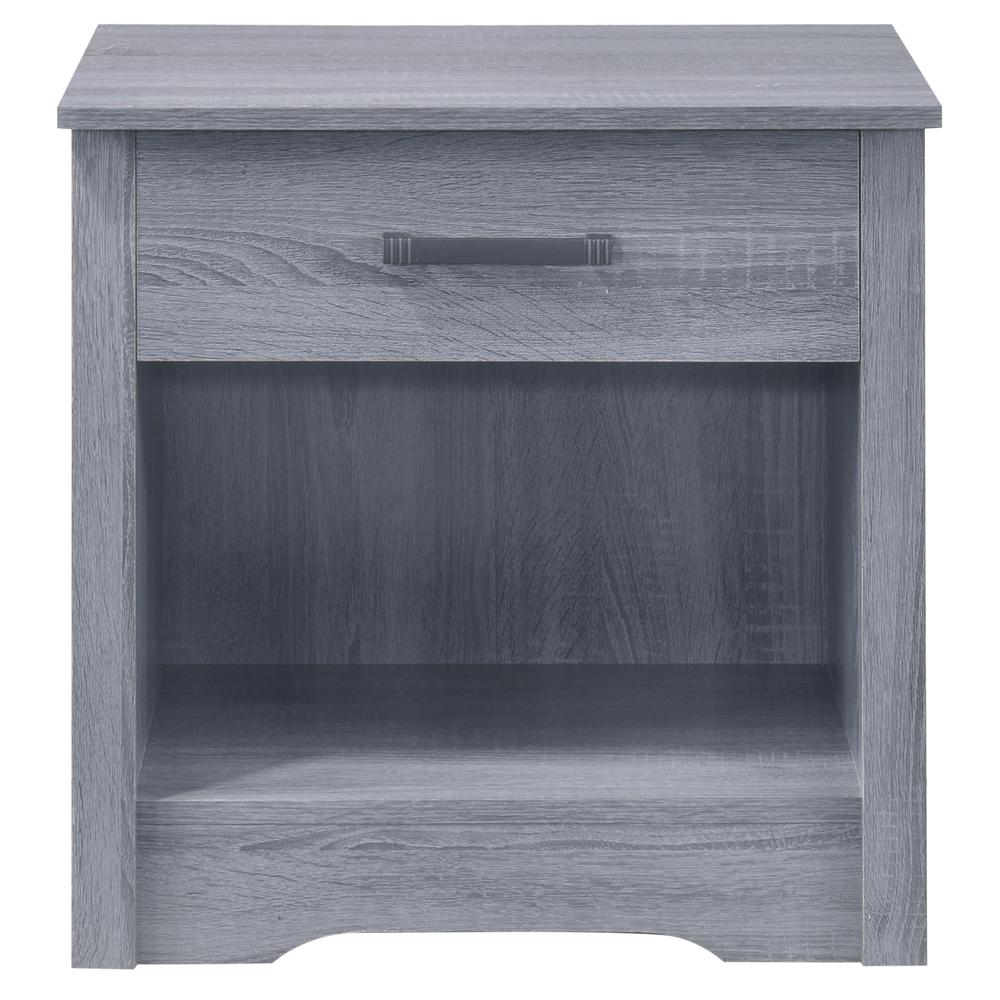 Hudson 1-Drawer Gray Nightstand (23 in. H x 18 in. W x 22 in. L). Picture 1