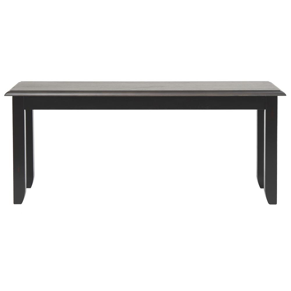 Tempo Brook Grey and Antique Black Dining Bench 18 in. X 42 in. X 14 in.. Picture 1
