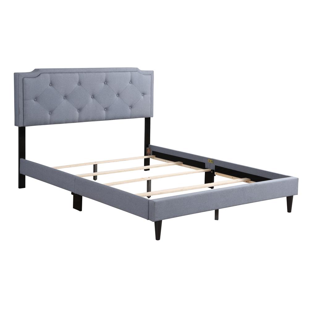 Deb Blue Adjustable Queen Panel Bed. Picture 5