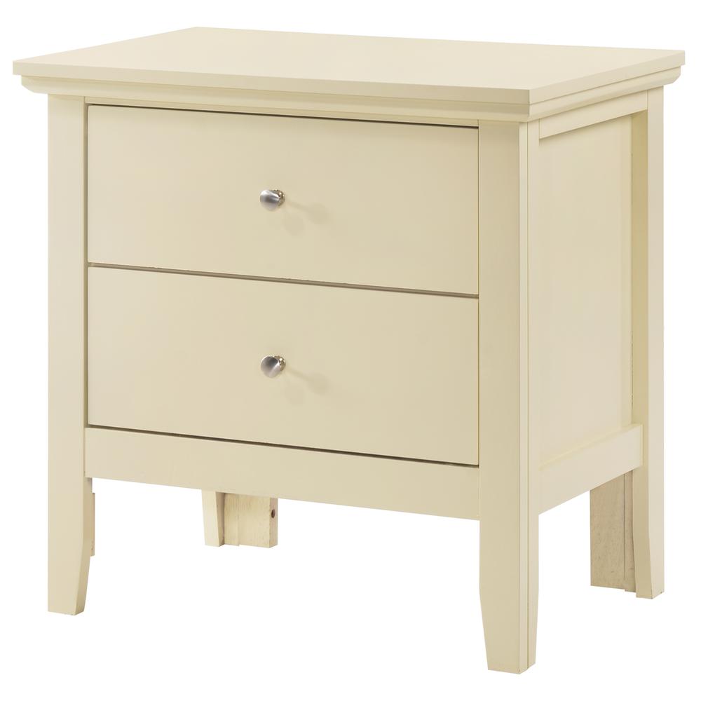 Primo 2-Drawer Beige Nightstand (24 in. H x 15.5 in. W x 19 in. D). Picture 2