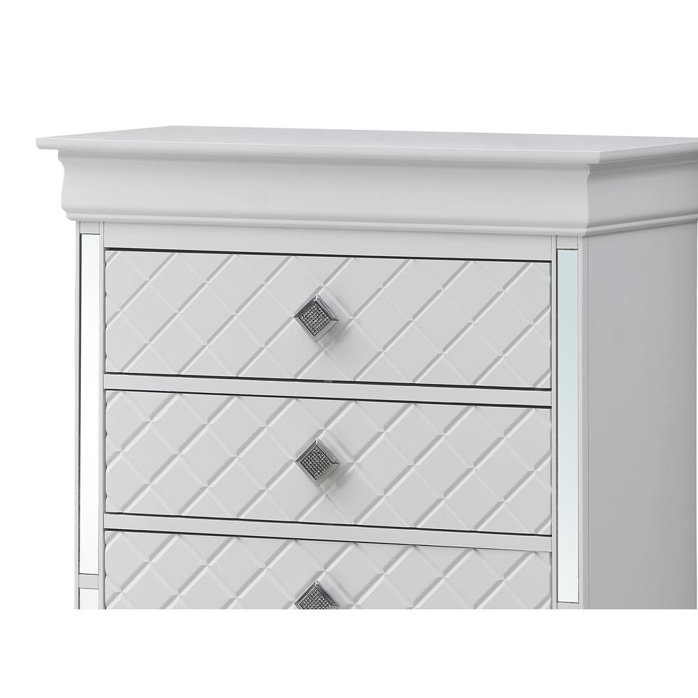 Verona Silver Champagne 5-Drawer Chest of Drawers (31 in. L X 16 in. W X 48 in. H), PF-G6790-CH. Picture 6