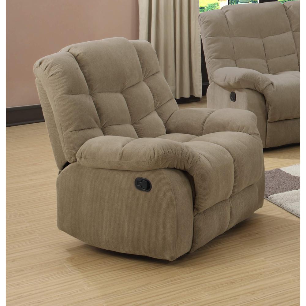 Heaven on Earth Tan Reclining Chair. Picture 4