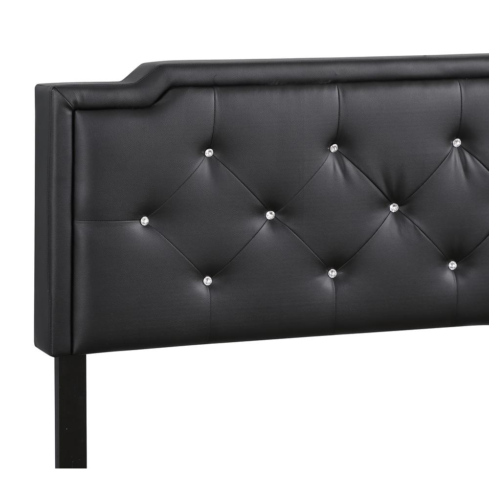 Deb Black Tufted King Panel Bed. Picture 4