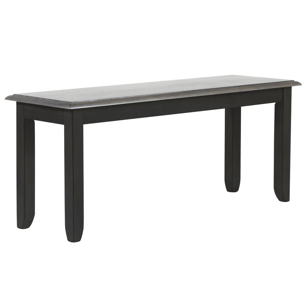 Tempo Brook Grey and Antique Black Dining Bench 18 in. X 42 in. X 14 in.. Picture 2