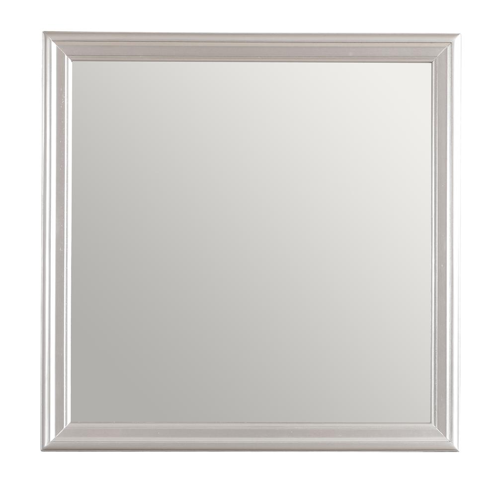Lorana 38 in. x 38 in. Modern Square Framed Dresser Mirror, PF-G6500-M. Picture 1