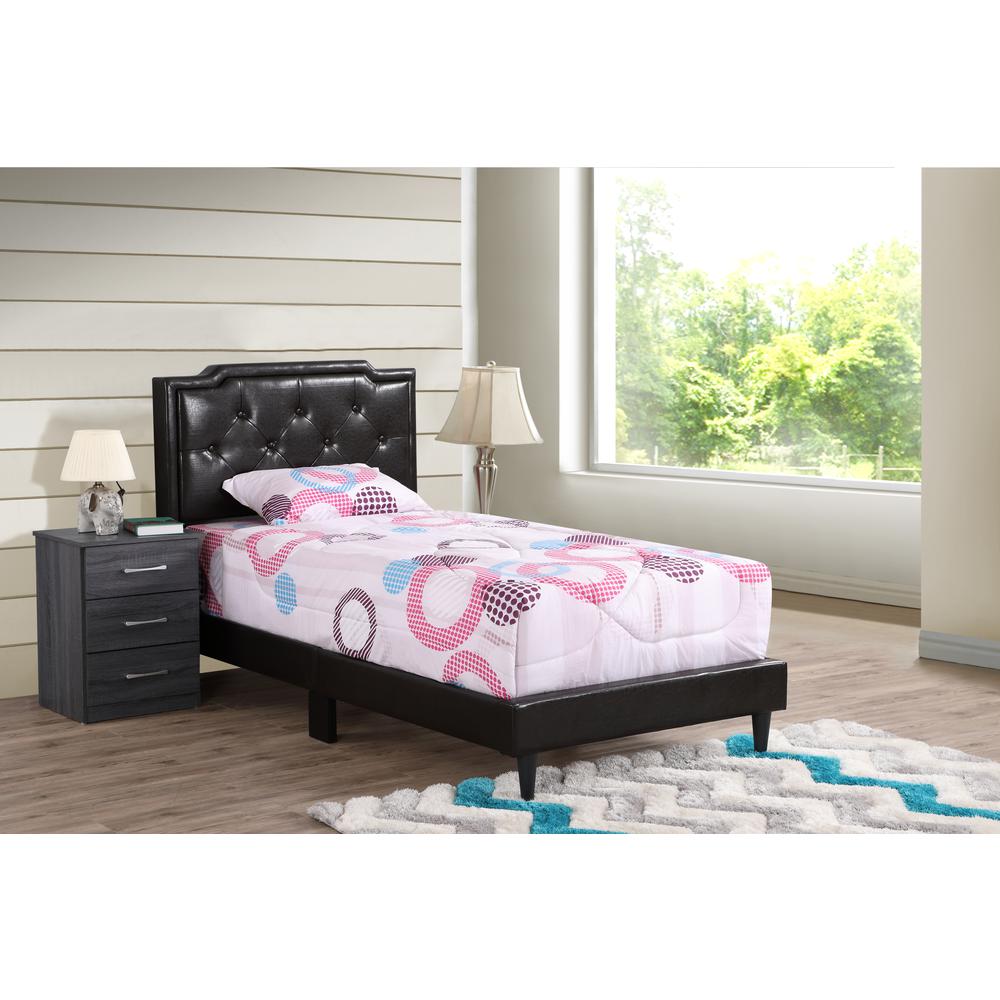 Deb Cappuccino Adjustable Twin Panel Bed. Picture 7