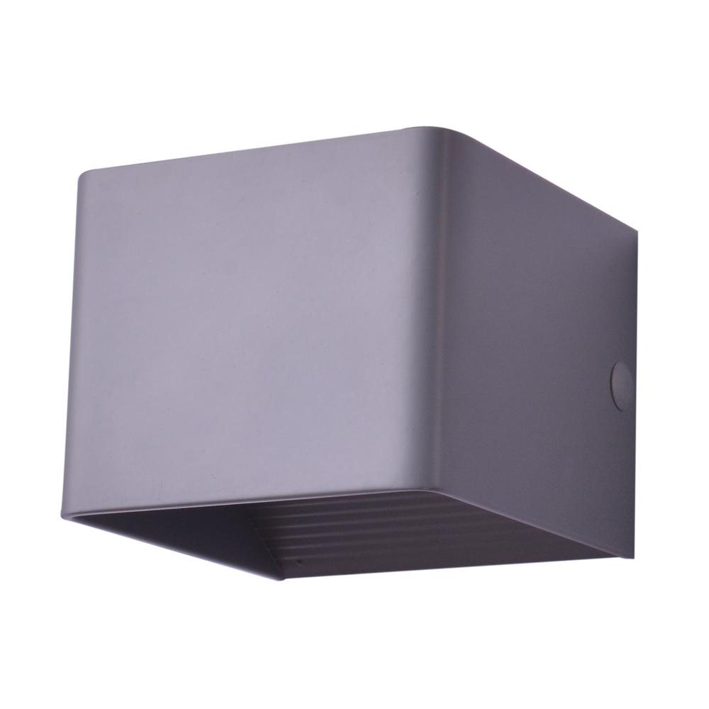 4" LED Square Gray Wall Sconce Lamp 2pcs Pack. Picture 4