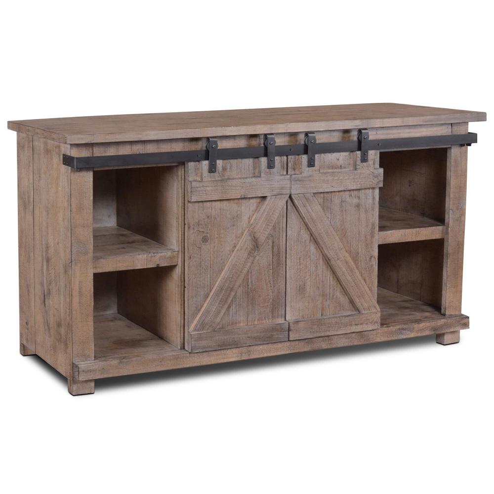Stowe 60 in. Rustic Gray TV Stand Fits TV's up to 70 in. with Cable Management. Picture 2