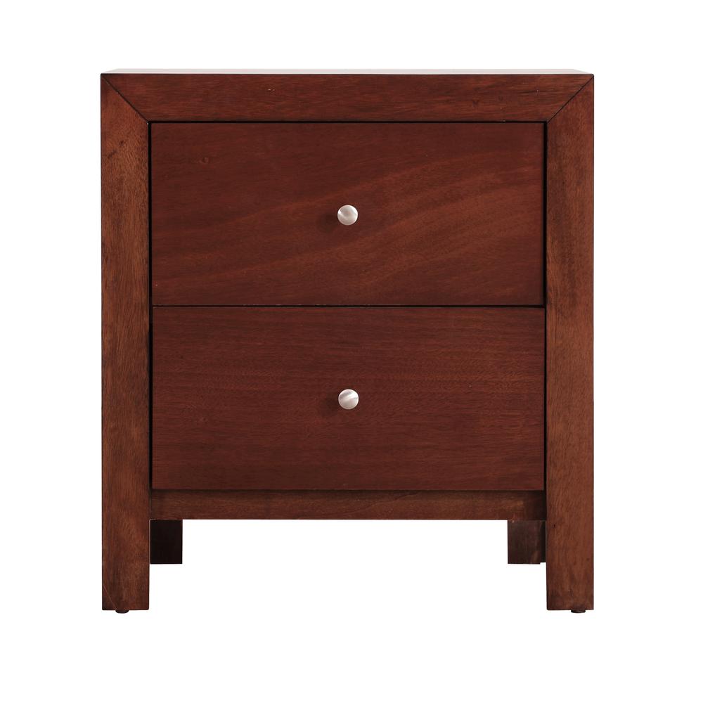 Burlington 2-Drawer Cherry Nightstand (25 in. H x 17 in. W x 22 in. D). Picture 1
