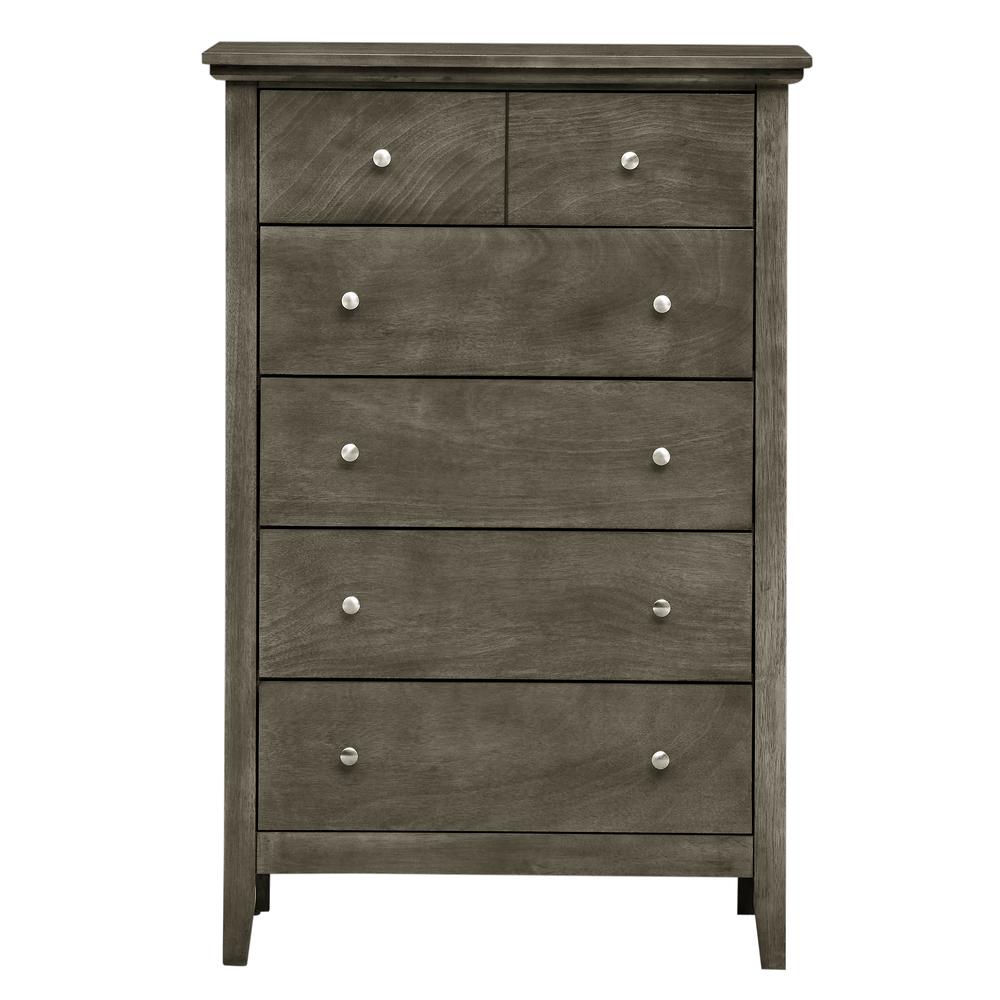 Hammond Gray 5 Drawer Chest of Drawers (32 in L. X 18 in W. X 48 in H.). Picture 2