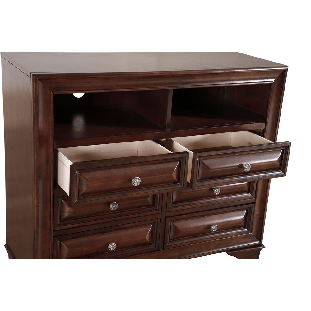 LaVita Cappuccino 6-Drawer Chest of Drawers (42 in. L X 17 in. W X 36 in. H). Picture 3