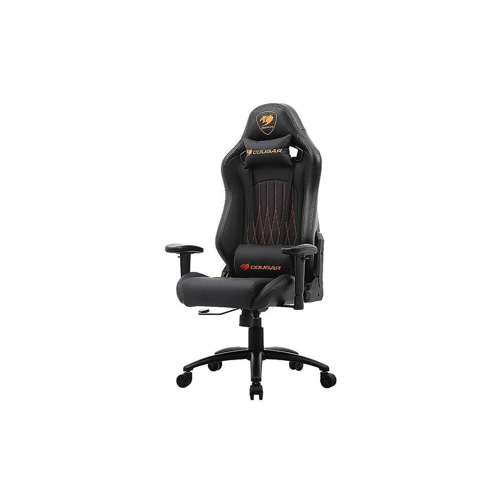 Black Breathable PVC Leather Gaming Chair with Ergonomic Adjustable Armrest. Picture 2