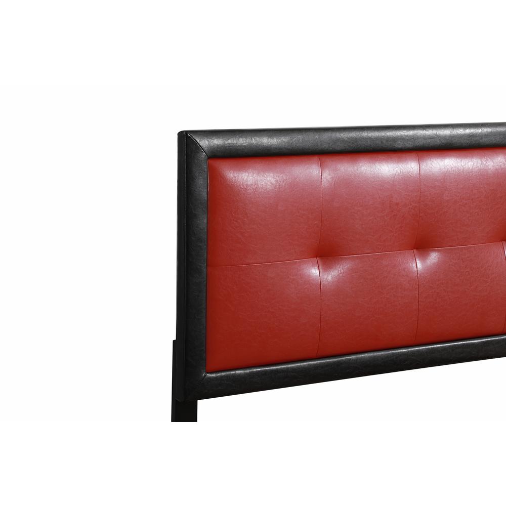 Panello Black and Red King Panel Beds. Picture 3