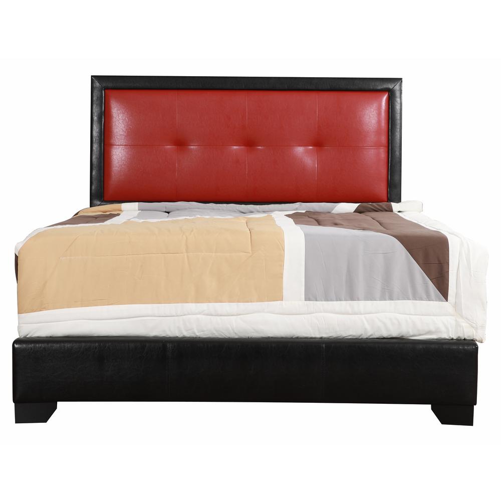 Panello Black and Red Queen Panel Beds. Picture 1