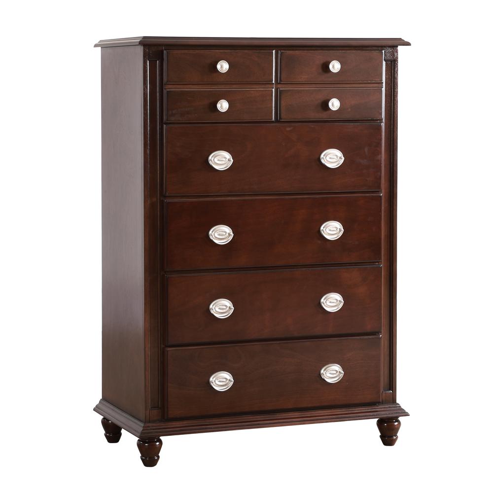Summit Cappuccino 5-Drawer Chest of Drawers (37 in. L X 18 in. W X 53 in. H). Picture 2