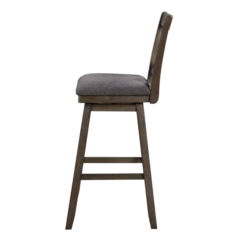 SH XX 42.5 in. Walnut High Back Wood 29 in. Bar Stool. Picture 4