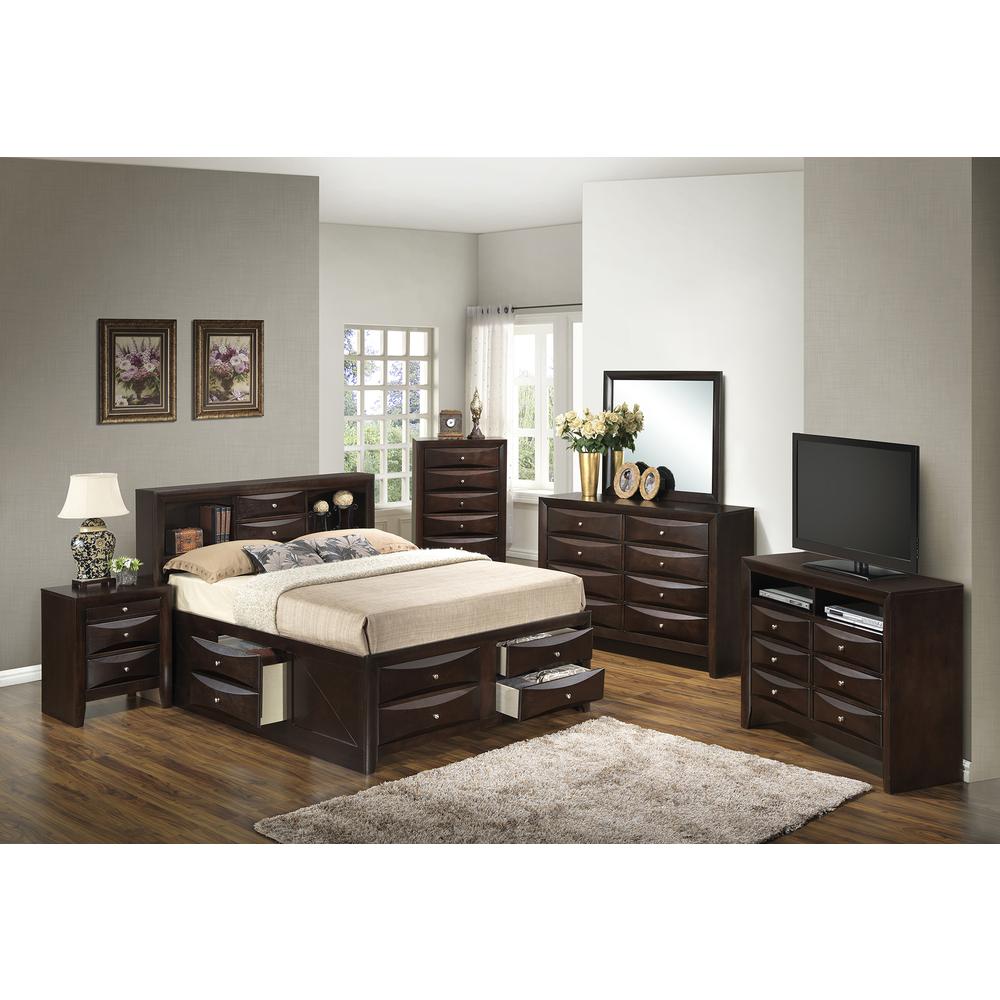 Marilla Cappuccino Queen Panel Beds, PF-G1525G-QSB3. Picture 3
