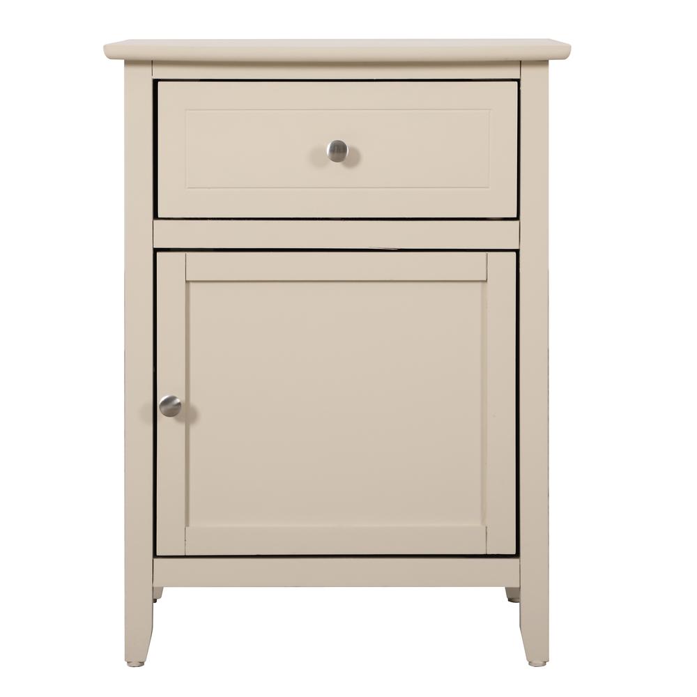 Lzzy 1-Drawer Beige Nightstand (25 in. H x 15 in. W x 19 in. D). Picture 1