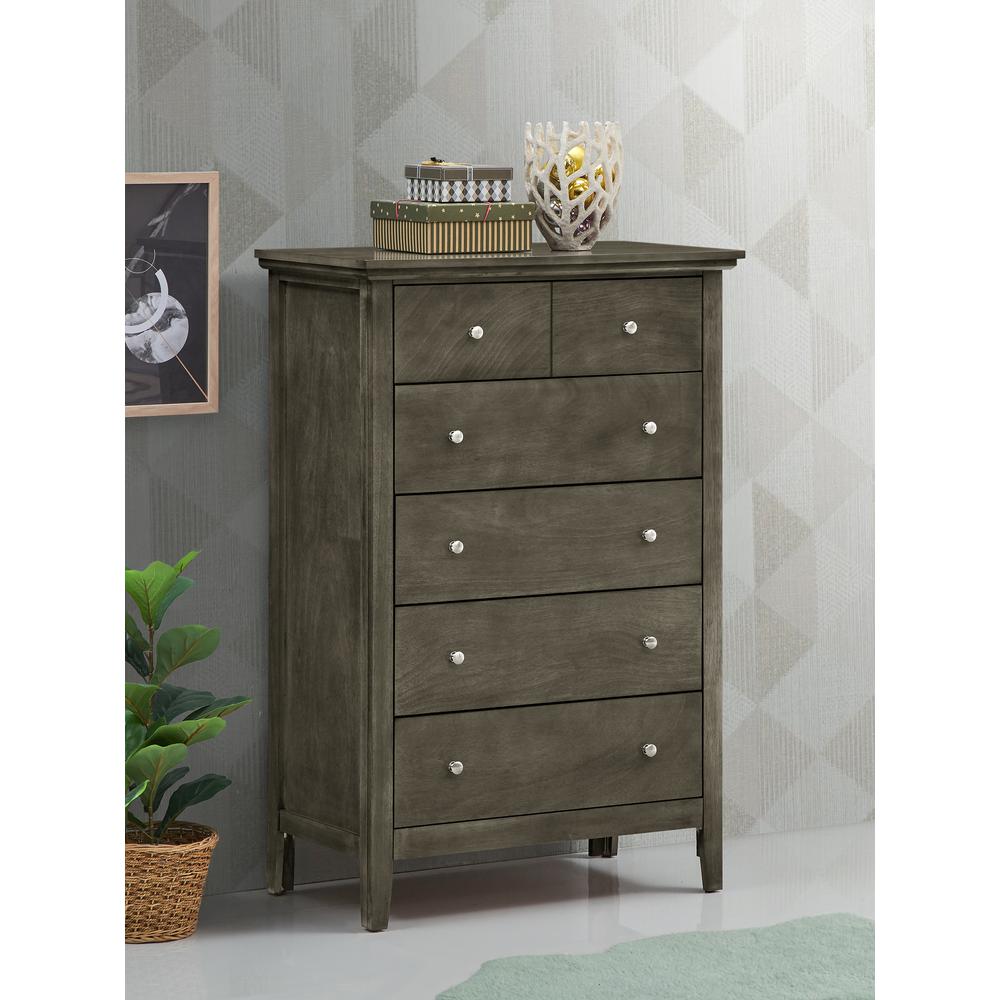 Hammond Gray 5 Drawer Chest of Drawers (32 in L. X 18 in W. X 48 in H.). Picture 7