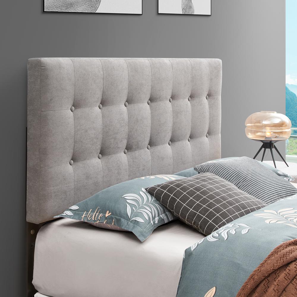 Kirkwood 61.02 in. W Grey Full and Queen Expandable Width Headboard. Picture 5