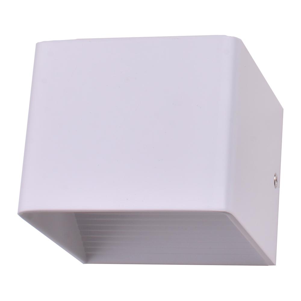 4" LED Square White Wall Sconce Lamp 2pcs Pack. Picture 2