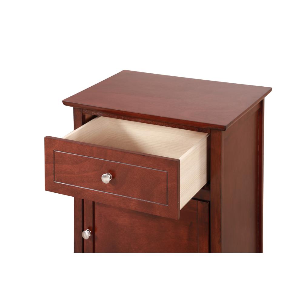 Lzzy 1-Drawer Cherry Nightstand (25 in. H x 15 in. W x 19 in. D). Picture 3