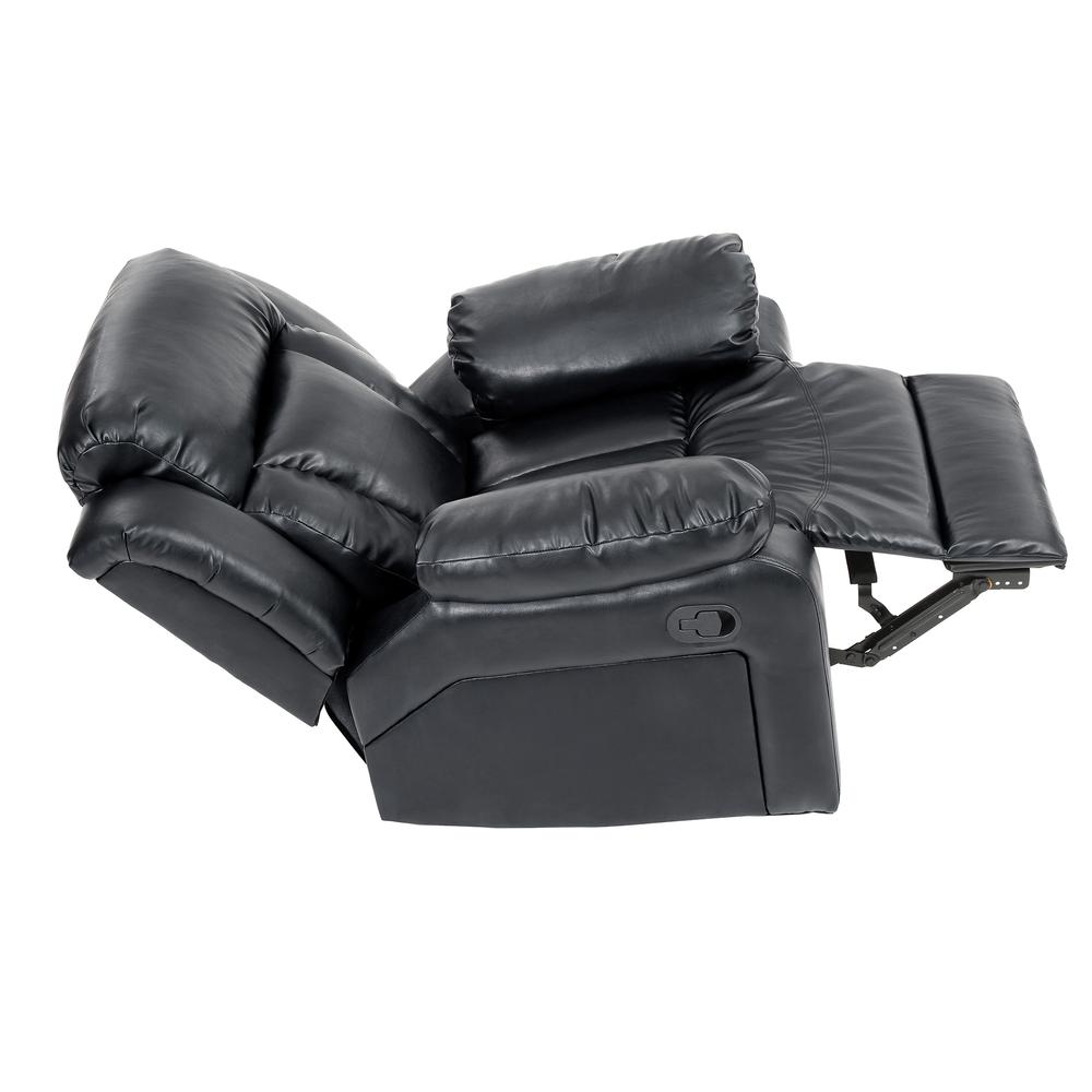 Daria Black Faux Leather Upholstery Reclining Chair. Picture 2
