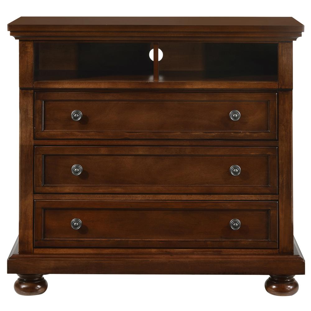 Meade Cherry 3-Drawer Chest of Drawers (44 in. L X 18 in. W X 41 in. H). The main picture.
