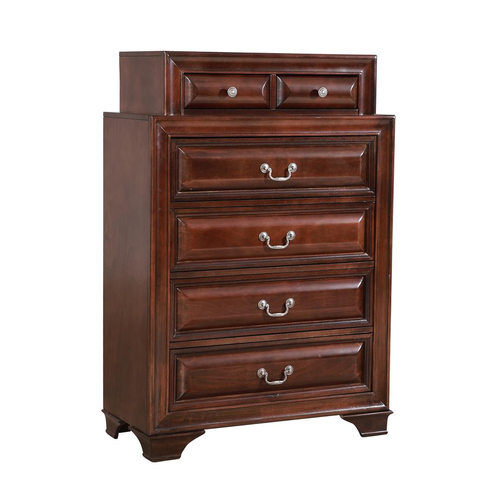 LaVita Cappuccino 7-Drawer Chest of Drawers (36 in. L X 17 in. W X 52 in. H). Picture 2