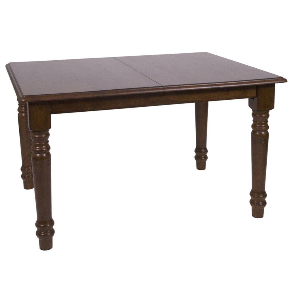 Andrews 48 in. Rectangle Distressed Chestnut Brown Wood Dining Table (Seats 6). Picture 1