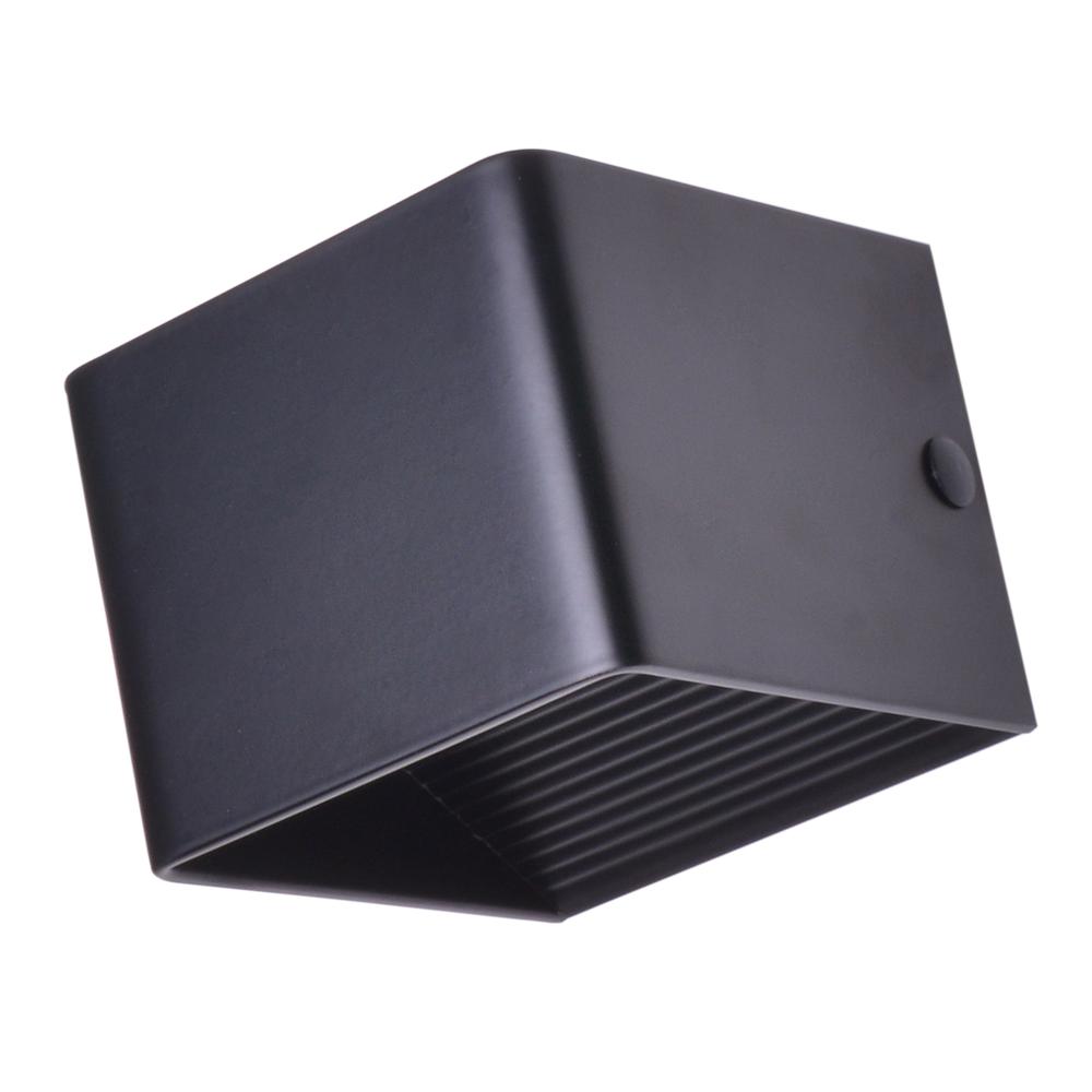 4" LED Square Black Wall Sconce Lamp 2pcs Pack. Picture 5