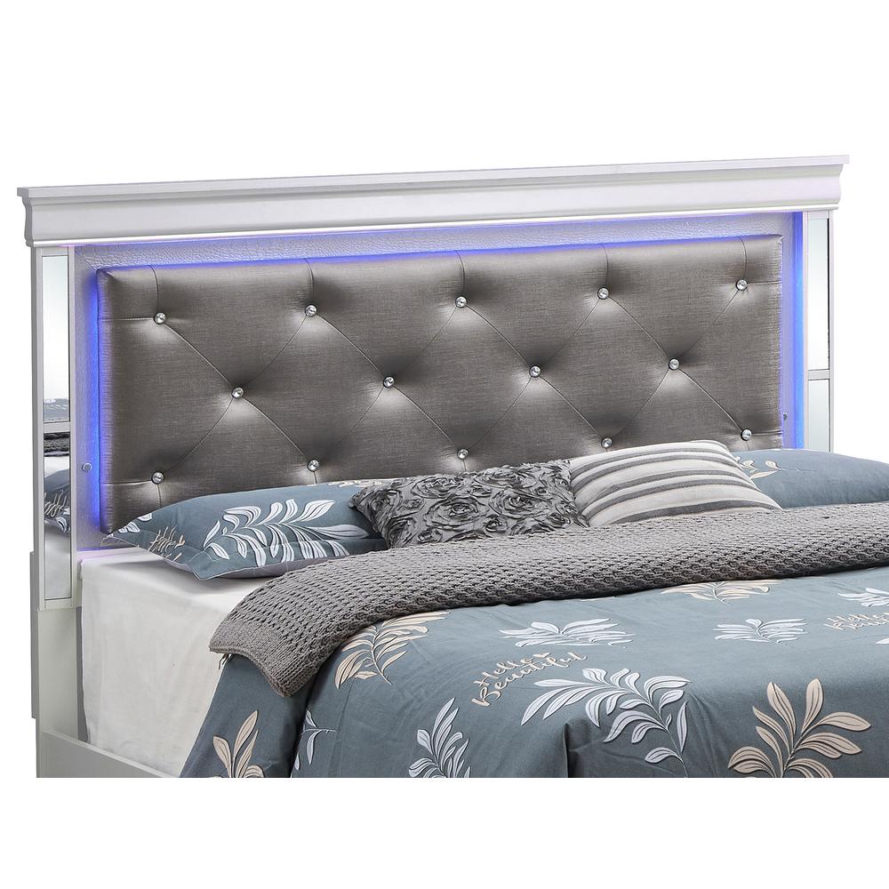 Verona Silver Champagne and Black Full Panel Beds. Picture 4