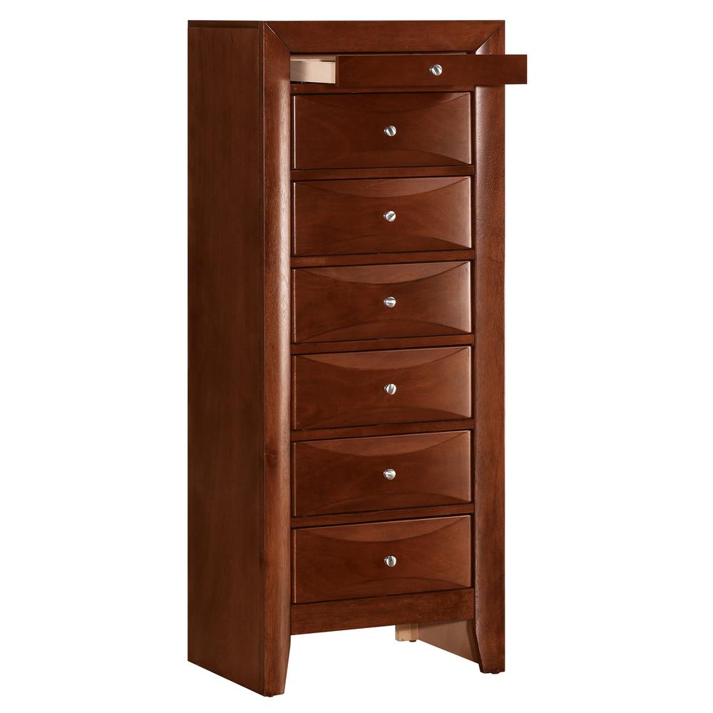 Marilla Cherry 7-Drawer Chest of Drawers (23 in. L X 17 in. W X 58 in. H). Picture 2