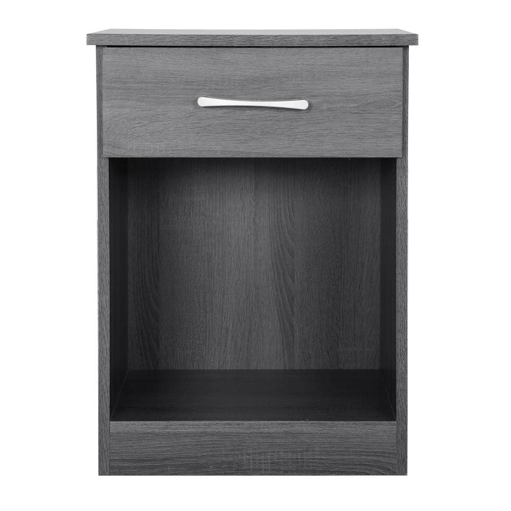 Lindsey 1-Drawer Gray Nightstand (24 in. H x 16 in. W x 18 in. D). Picture 1
