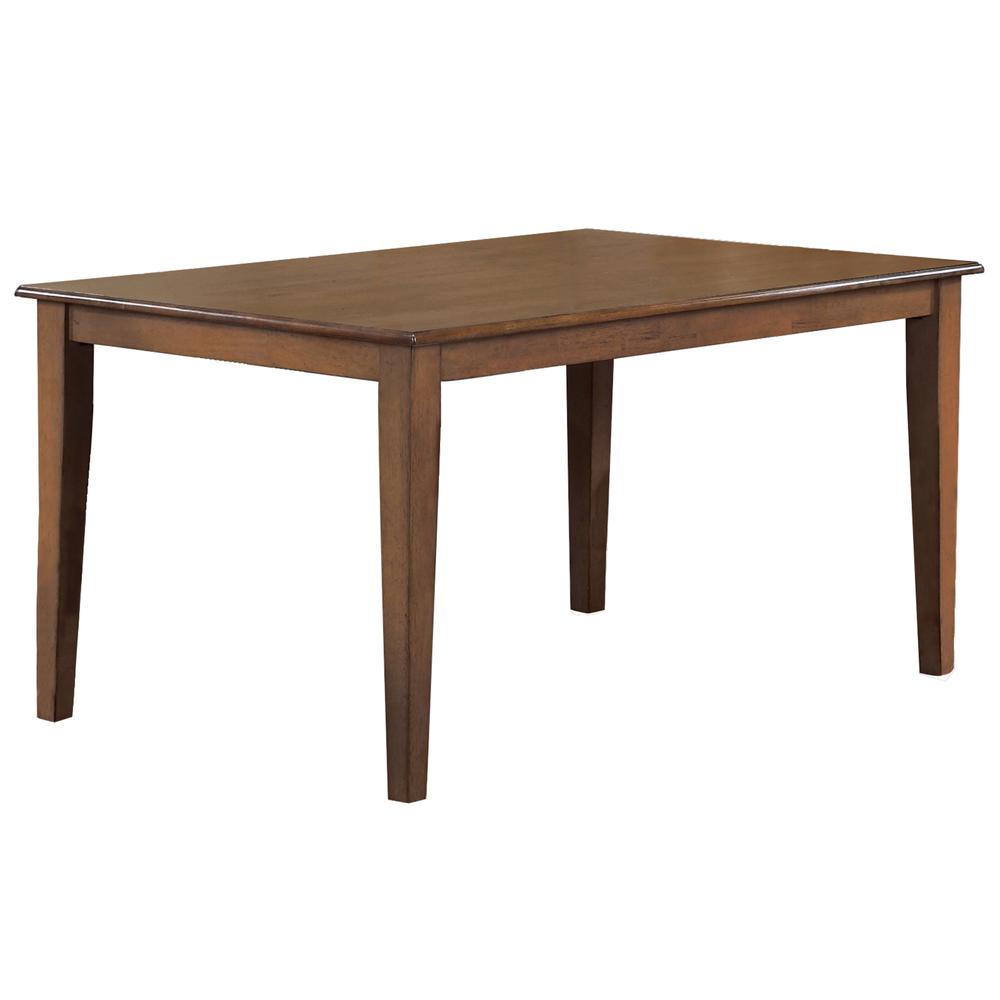 Simply Brook 60 in. Rectangle Brown Wood Dining Table (Seats 7). Picture 2