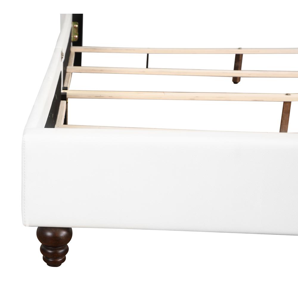 Joy Jewel White Jewel Tufted Queen Panel Bed. Picture 6