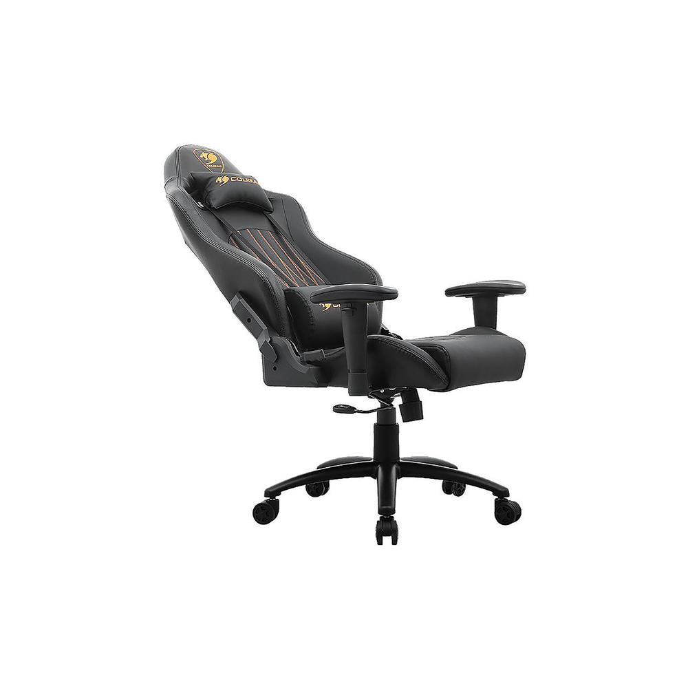 Black Breathable PVC Leather Gaming Chair with Ergonomic Adjustable Armrest. Picture 3